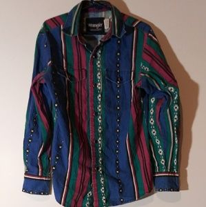 Wrangler Western Wear Kids pearl Button Front